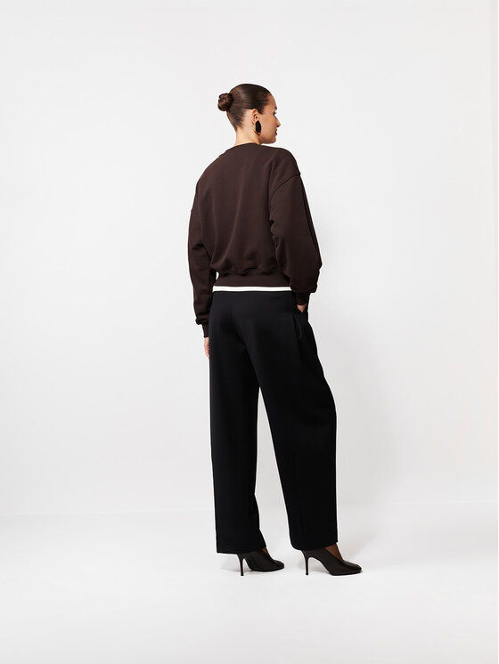 La Mania La Mania Bluza CREMA Brązowy Basic Fit