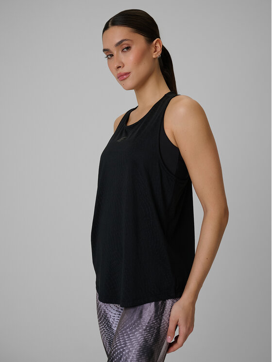4F 4F Koszulka techniczna SOLAR PUNK Czarny Loose Fit