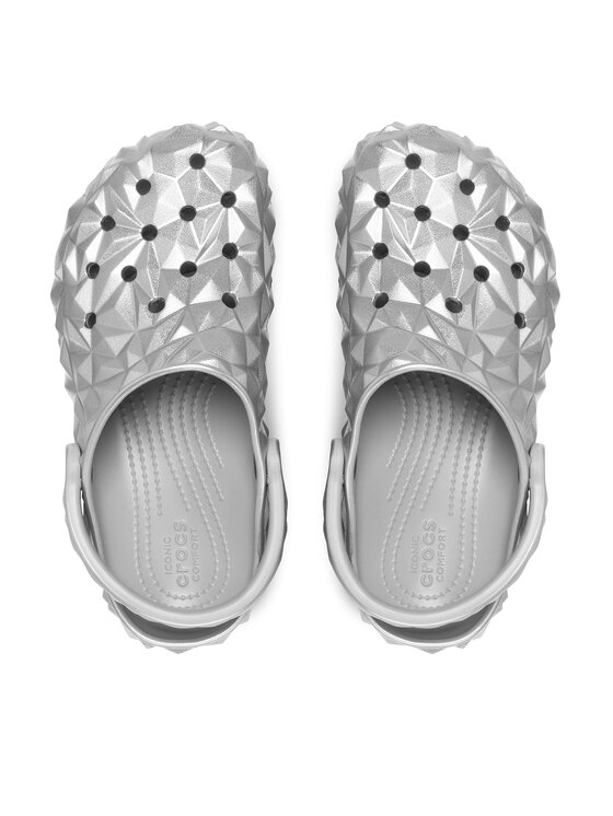 Crocs Crocs Ciabatte Cls Metallic Geometric Clog 210002 Argento