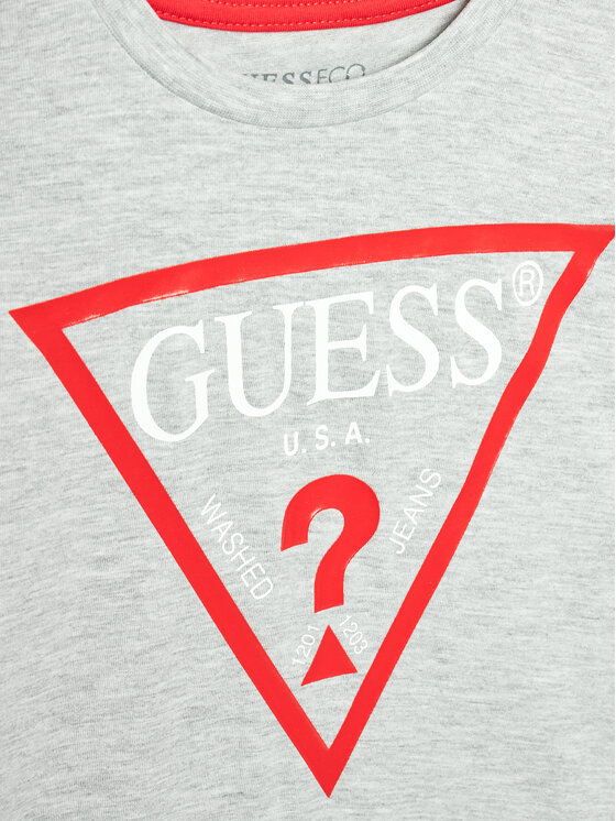 Guess Guess Tricou L73I55 K8HM0 Gri Regular Fit