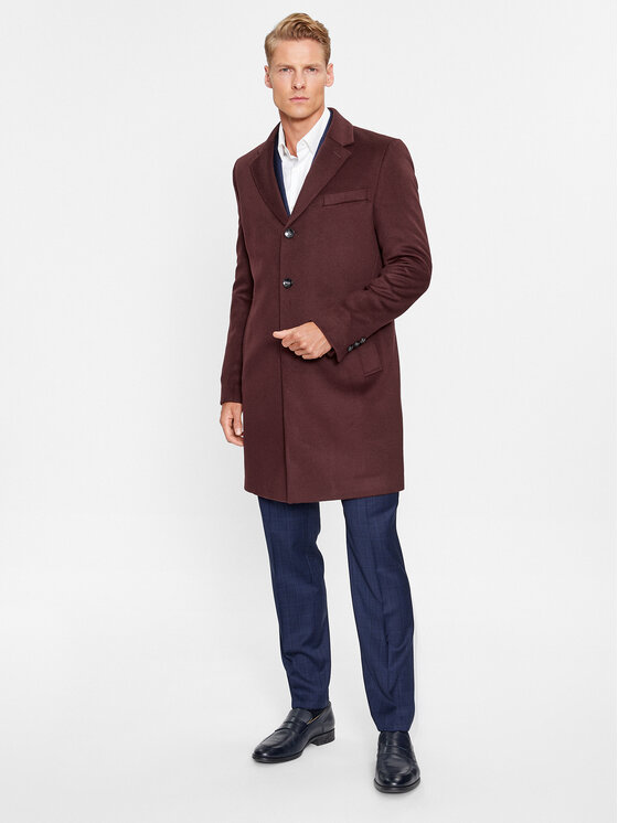 BOSS Boss Vuneni kaput H-Hyde-234 50502327 Tamnocrvena Slim Fit