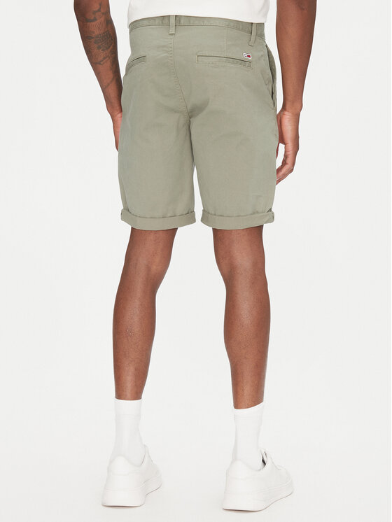 Tommy Jeans Tommy Jeans Šortky z materiálu Scanton DM0DM21950 Zelená Slim Fit