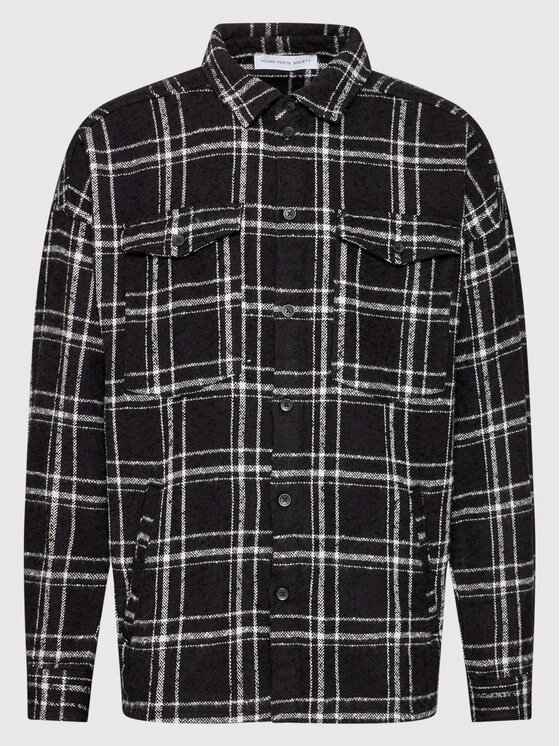 Young Poets Society Young Poets Society Camicia Jonte Patch 106469 Nero Regular Fit