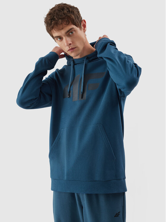 4F 4F Sweatshirt 4FAW23TSWSM694 Dunkelblau Regular Fit