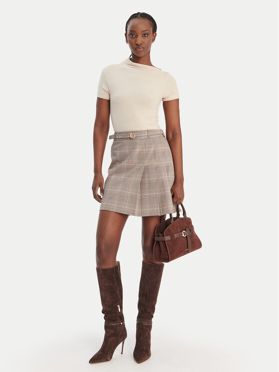 Guess Guess Spódnica mini W6RD55 WJ642 Brązowy Regular Fit