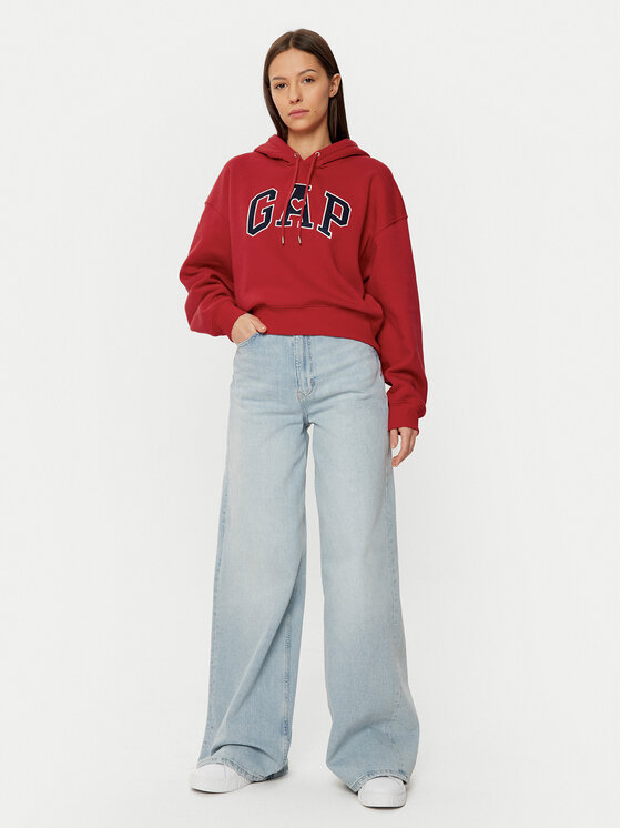 Gap Gap Mikina 523563-17 Červená Relaxed Fit