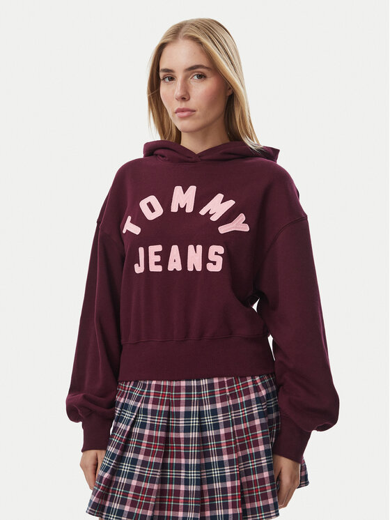 Tommy Jeans Tommy Jeans Hanorac Arch DW0DW23455 Vișiniu Oversize