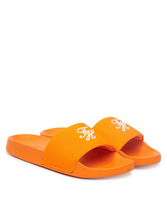Tommy Hilfiger Tommy Hilfiger Natikače Th Script Pool Slide FW0FW09286 Narančasta