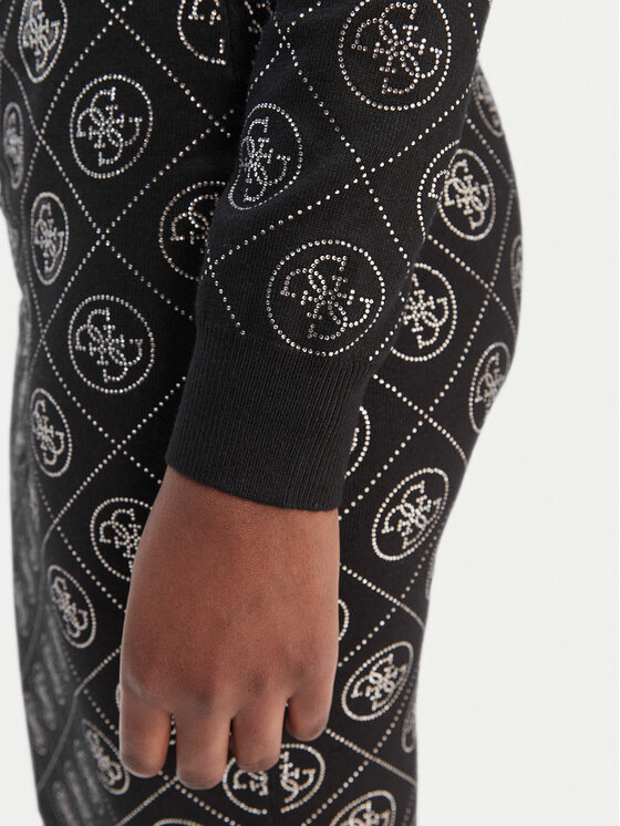 Guess Guess Πουλόβερ W6RR66 Z3JD2 Μαύρο Regular Fit