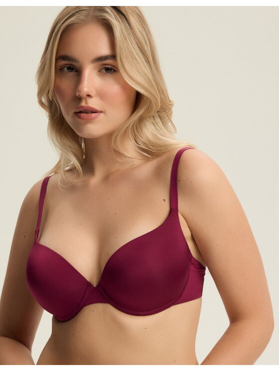Esotiq Esotiq Biustonosz push-up 43895 Bordowy