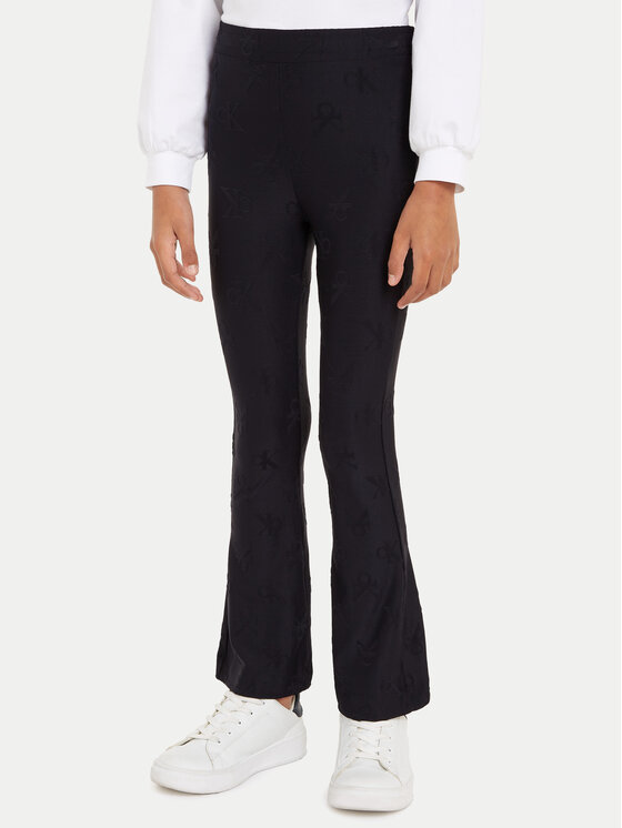 Calvin Klein Jeans Legíny IG0IG02689 Čierna Flare Fit