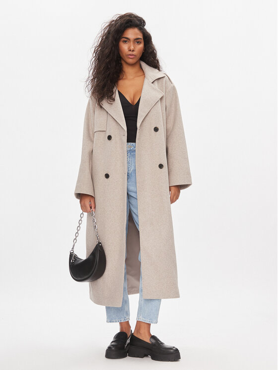 ONLY ONLY Trencz Nancy 15310681 Szary Regular Fit