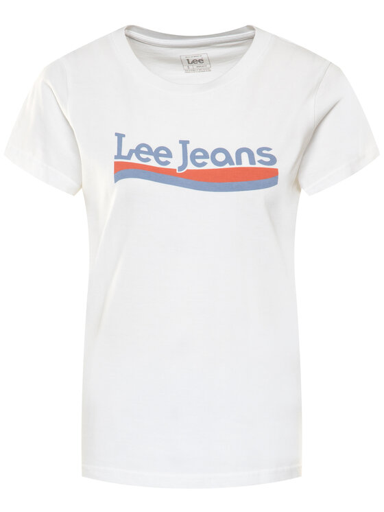 Lee Lee T-Shirt Crew Neck L41LETLJ 112109060 Biały Regular Fit