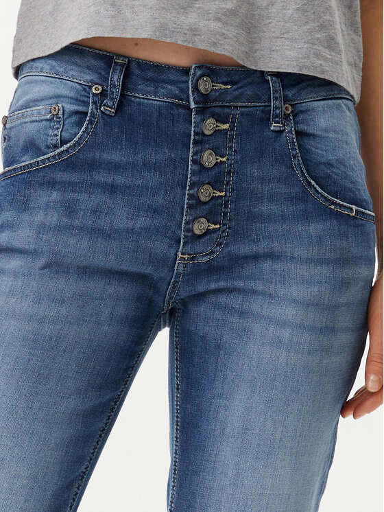 Please Please Τζιν P1YMBQ2W5L Σκούρο μπλε Slim Fit