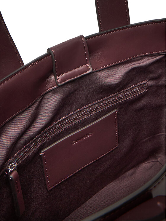 Calvin Klein Calvin Klein Ročna torba Webbing Strap Small Tote LV04F3290G Bordo rdeča