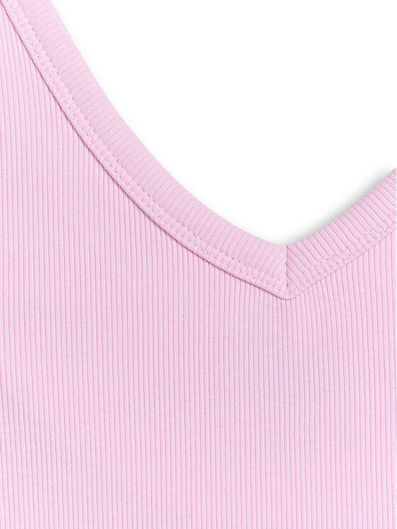 4F 4F Top ESSENTIAL Różowy jasny Slim Fit