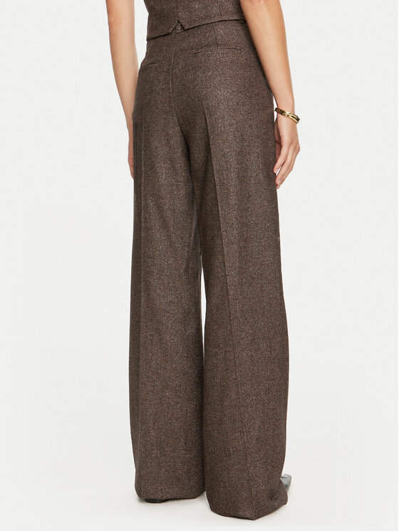 Marella Marella Hlače iz tkanine Ecuador 2423136102 Rjava Regular Fit