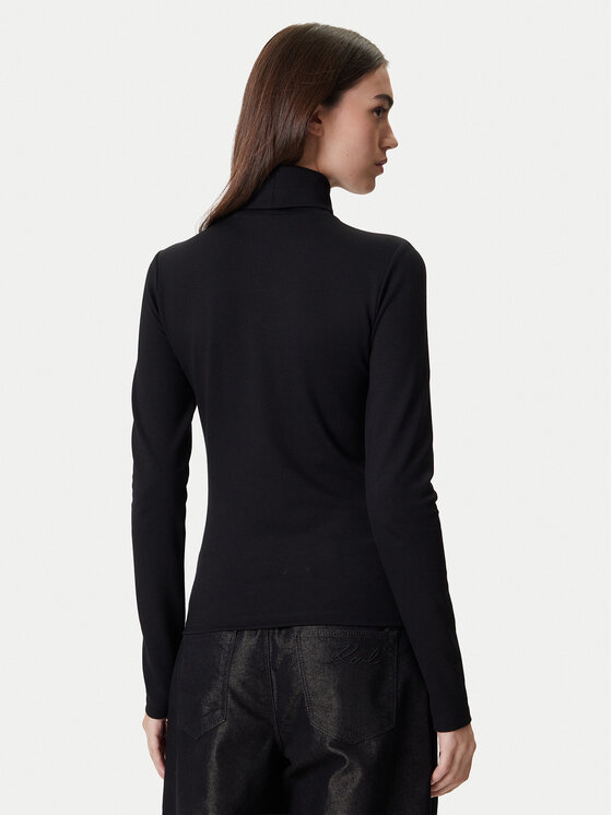 Karl Lagerfeld Jeans Karl Lagerfeld Jeans Rollkragenpullover A4W17015 Schwarz Slim Fit