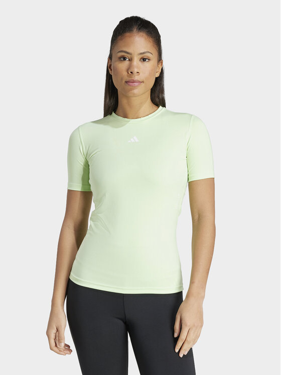 Adidas Športna Majica Techfit Training IT6742 Zelena Slim Fit