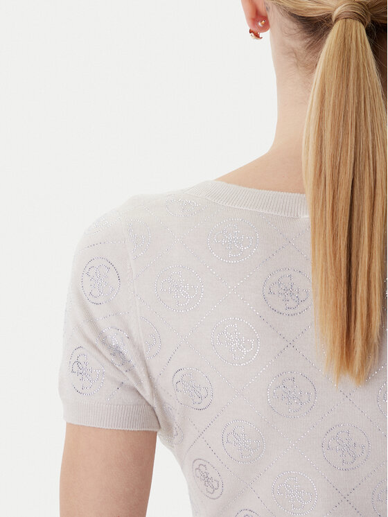 Guess Guess Trikotažinė suknelė W6RK92 Z3JD2 Smėlio Regular Fit
