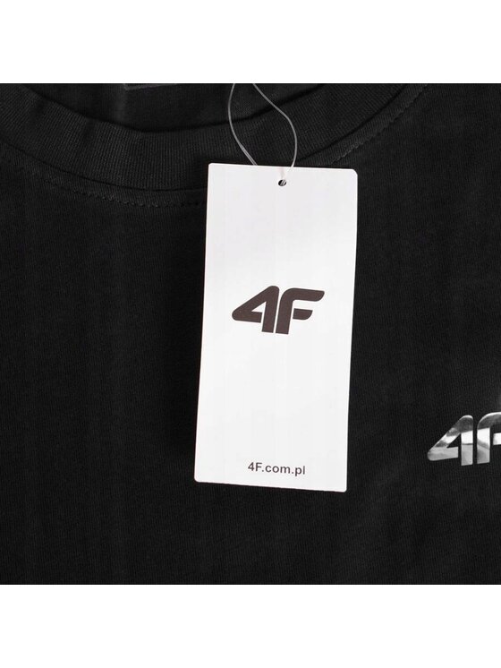 4F 4F T-Shirt 4FWAW26TTSHM4914-20S Μαύρο Regular Fit