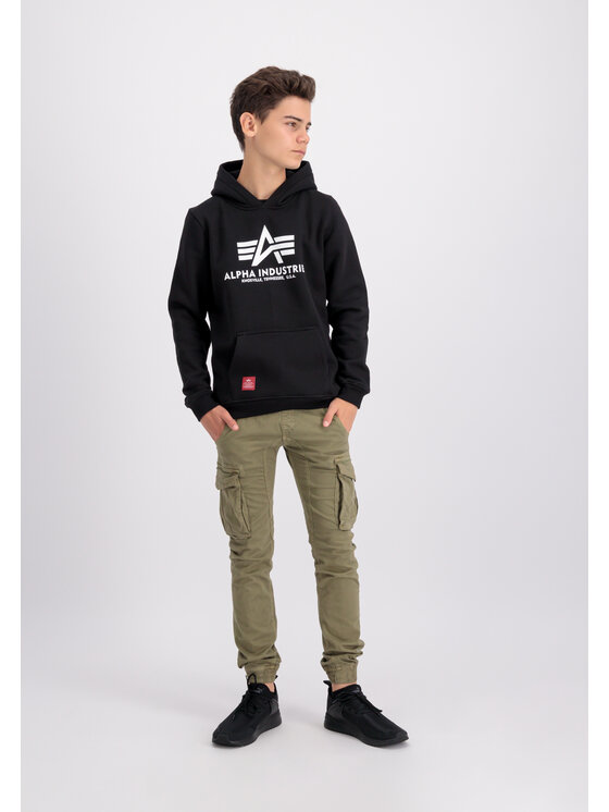 Alpha Industries Alpha Industries Bluza Basic Hoodie Kids Czarny Regular Fit