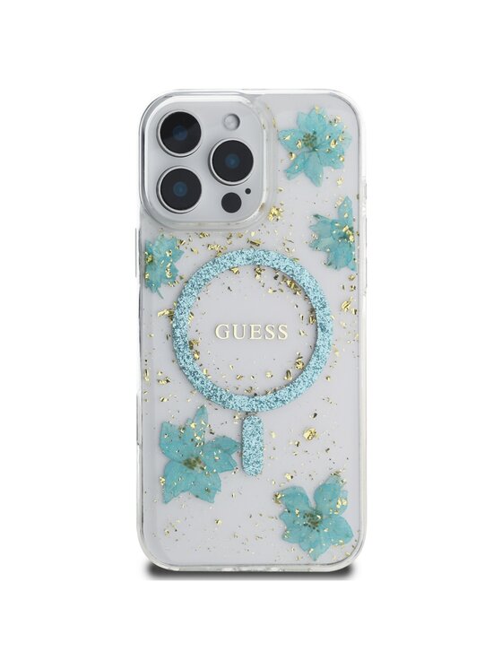 Guess Guess Etui na telefon Apple iPhone 16 Pro Turkusowy