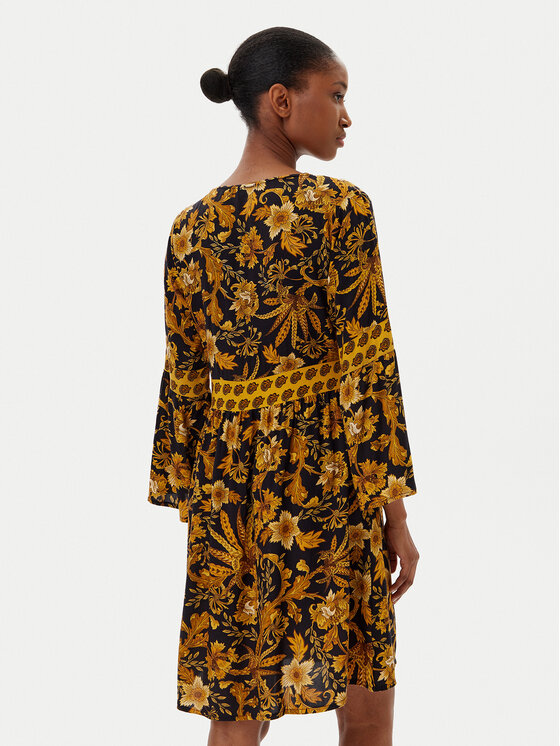 Selmark Selmark Rochie de vară BM298 Negru Relaxed Fit