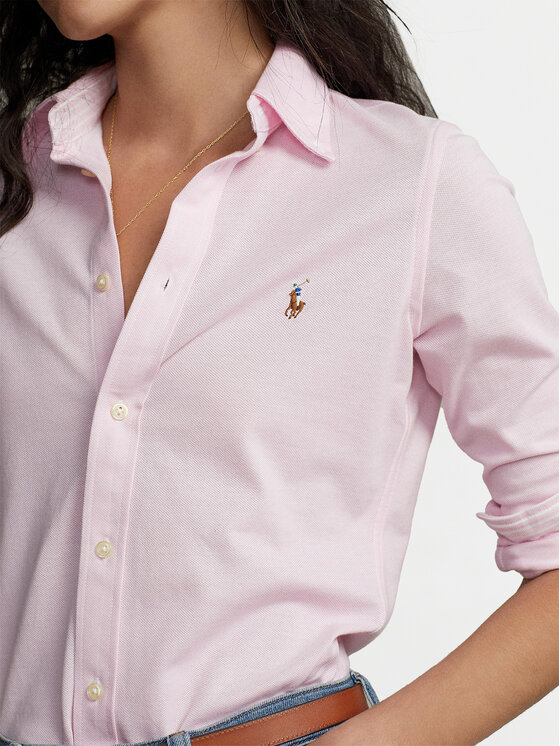 Polo Ralph Lauren Polo Ralph Lauren Πουκάμισο Heidi 211664427002 Ροζ Slim Fit