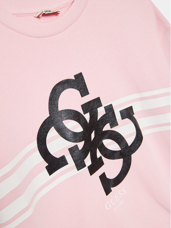 Guess Guess Суитшърт J3YQ04 KA6R3 Розов Regular Fit