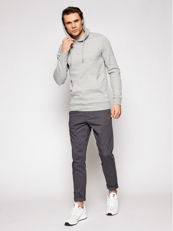 Felpa Basic 12182537 Grigio Regular Fit