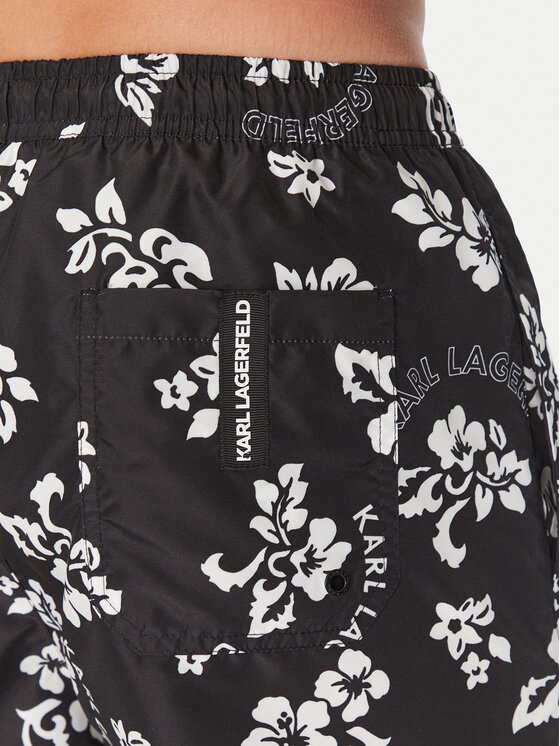 KARL LAGERFELD KARL LAGERFELD Plavecké šortky A2M46035 Černá Regular Fit