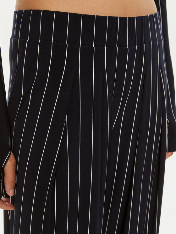 NORMA KAMALI NORMA KAMALI Kalhoty z materiálu KK1247PLC32642 Tmavomodrá Relaxed Fit