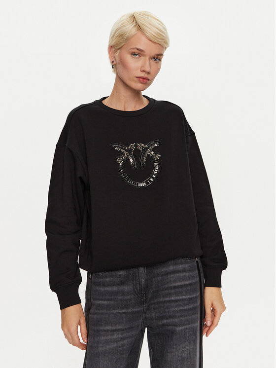PINKO PINKO Світшот Nelly 100534 A24F Чорний Regular Fit