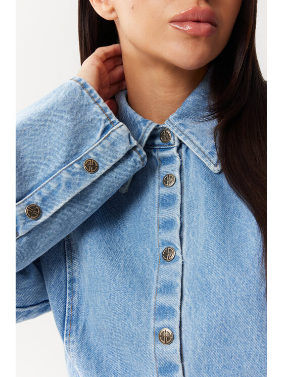 Magda Matyja Magda Matyja Koszula jeansowa MADISON SHIRT Niebieski Fitted Fit