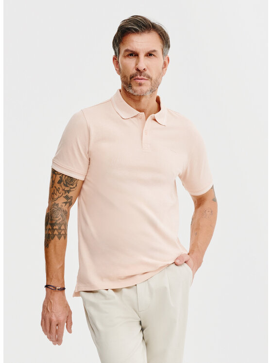 Pako Lorente Pako Lorente Polo P25SF-TX-004 Różowy Classic Fit
