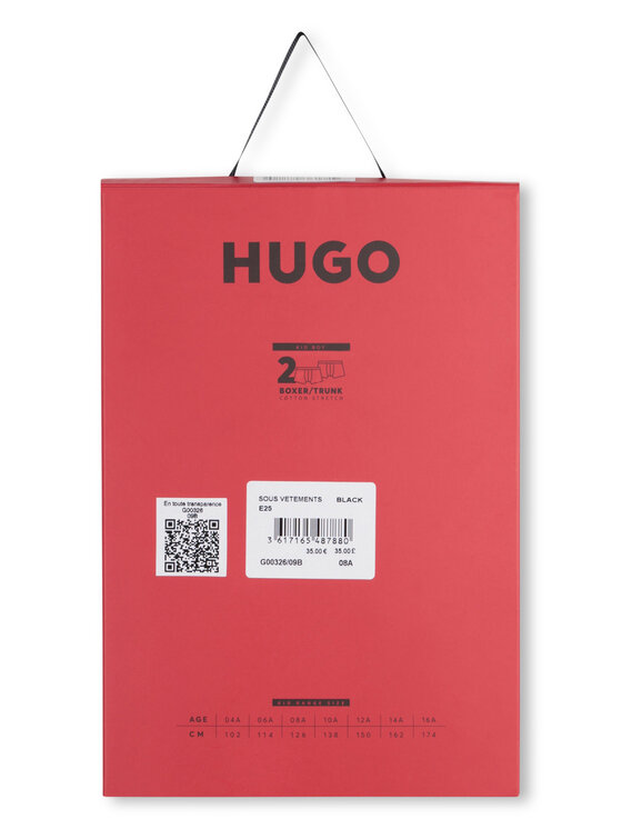 HUGO HUGO Set od 2 para bokserica G00326 S Crna