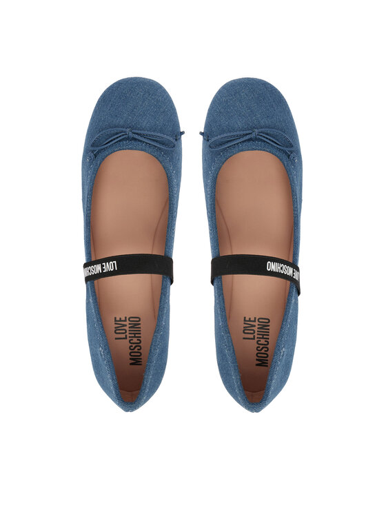 LOVE MOSCHINO LOVE MOSCHINO Baleriny JA11121G1OJO5700 Niebieski