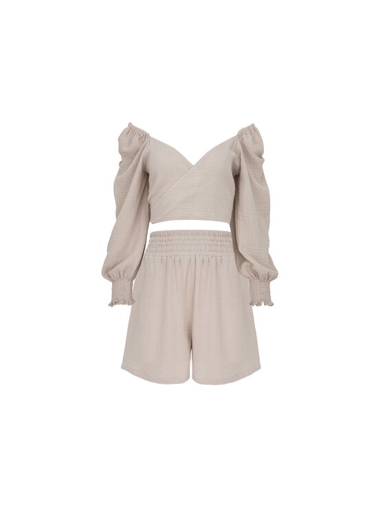 MAI MAI Szorty materiałowe LISA Beżowy Feminine Fit