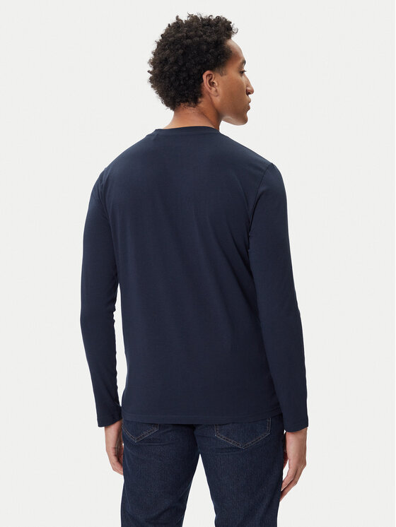 Mustang Mustang Longsleeve krekls Asheville 1016873 Tumši zils Regular Fit