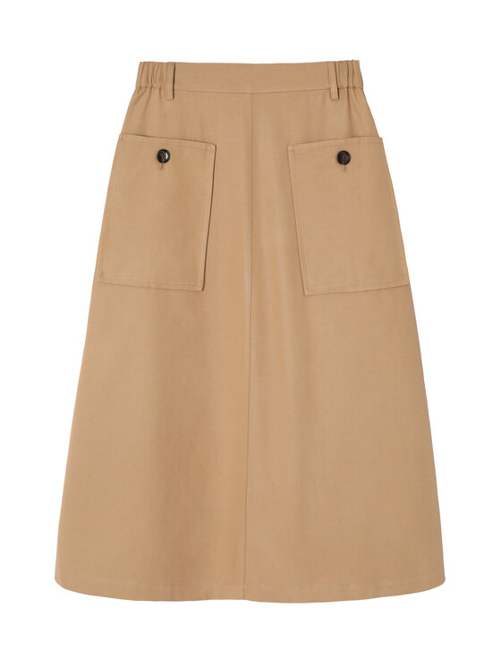 TATUUM Tatuum Midi sukňa LONG ISLAND Béžová Flare Fit