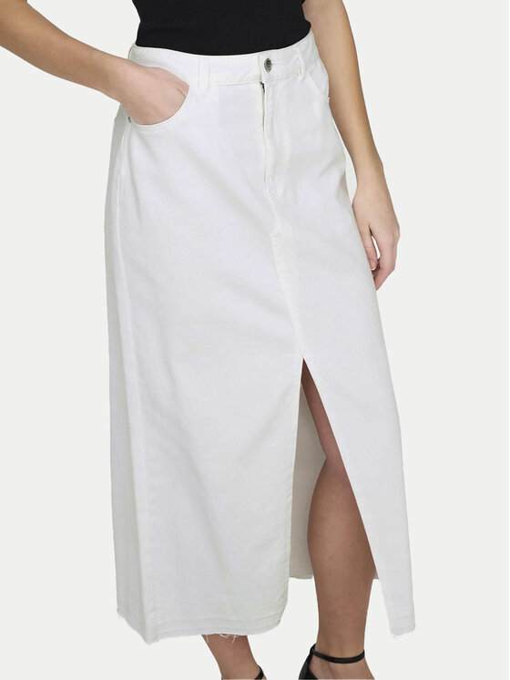 JDY JDY Джинсова спідниця Bella 15323972 Білий Regular Fit