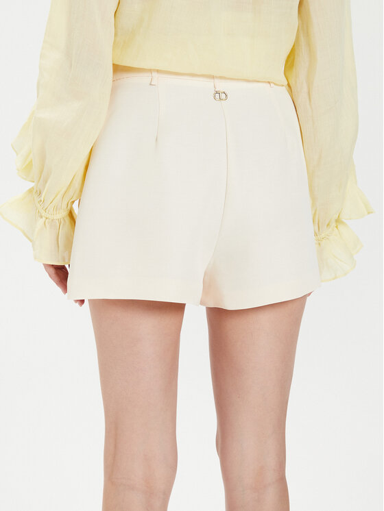 TWINSET TWINSET Auduma šorti 241TT2103 Bēšs Loose Fit