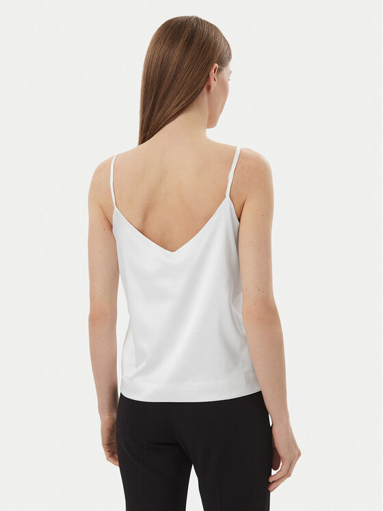 Simple Simple Top 62TSLED102 Biały Regular Fit