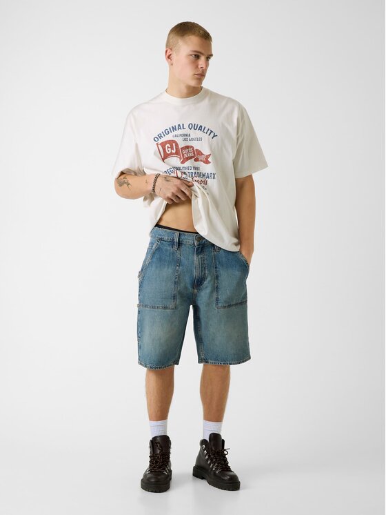 Guess Jeans Guess Jeans T-Shirt 181949 Bílá Classic Fit