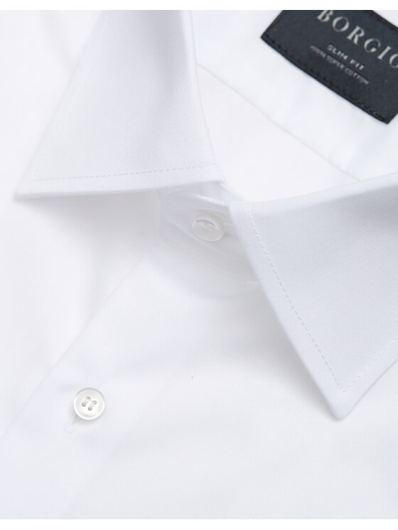 Borgio Borgio Koszula lavello_00254 Biały Slim Fit