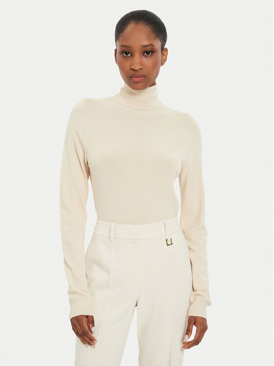 Kontatto Kontatto Rollkragenpullover 3M0124 Beige Regular Fit