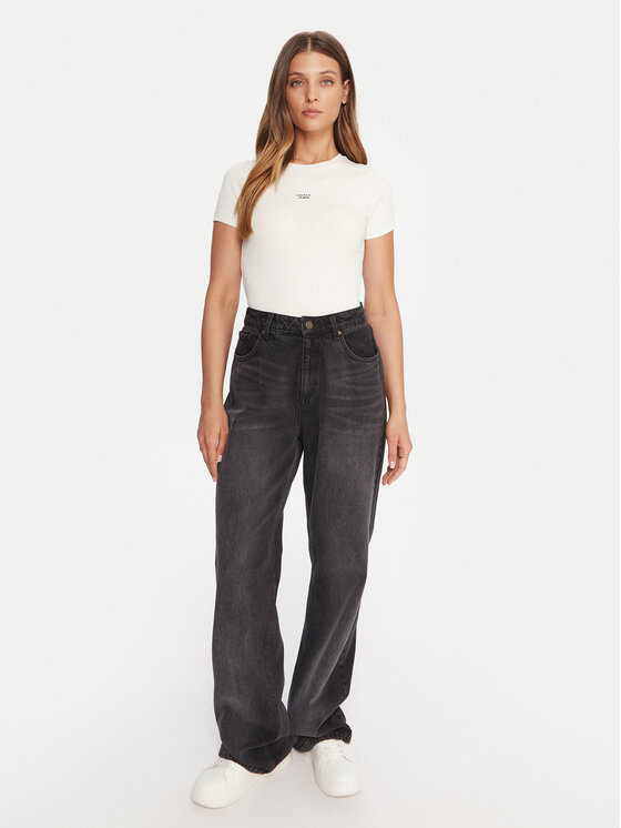 Guess Jeans Guess Jeans Tricou W5BP45 KA0H1 Bej Slim Fit