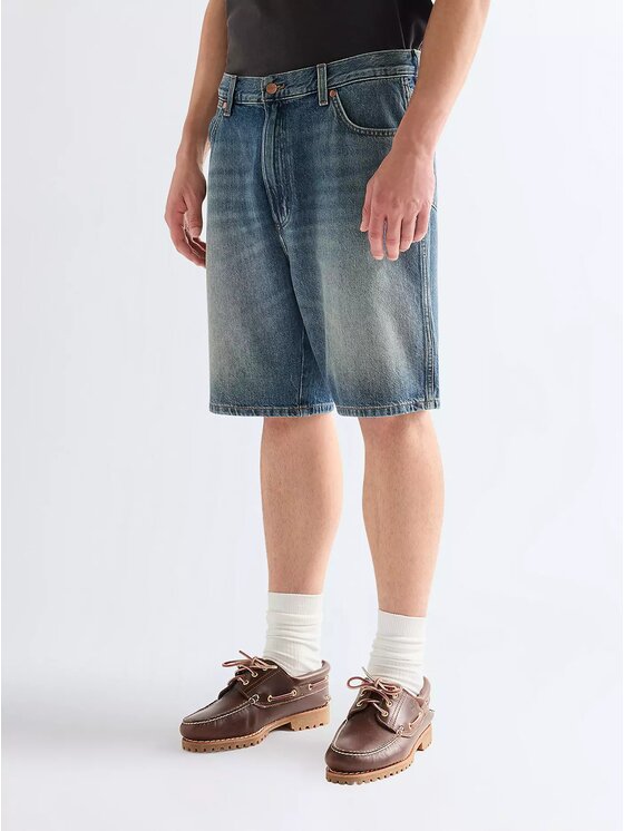 Wrangler Wrangler Szorty jeansowe COWBOY SHORTS Niebieski Regular Fit