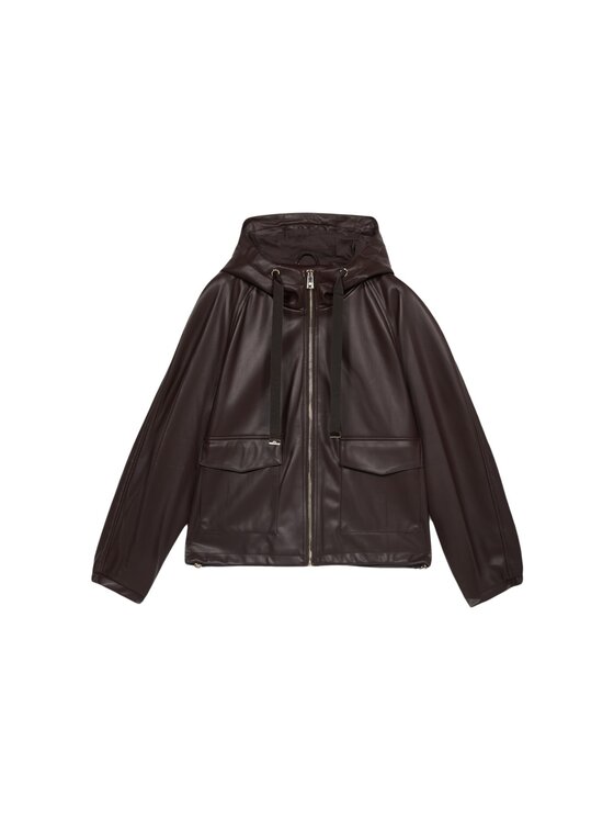 Oltre Oltre Giacca in similpelle R326J000278N032 Marrone Over Fit